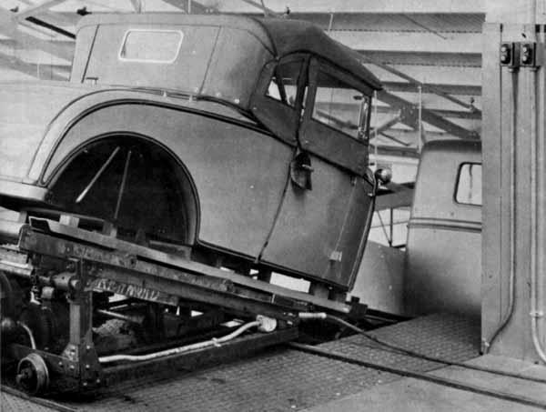 A Ford Model A Roadster body ready to be mounted on its chassis.