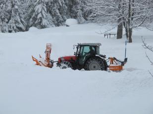The snow clearing crews were busy